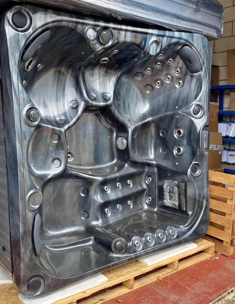 Brand new hot tub in showroom